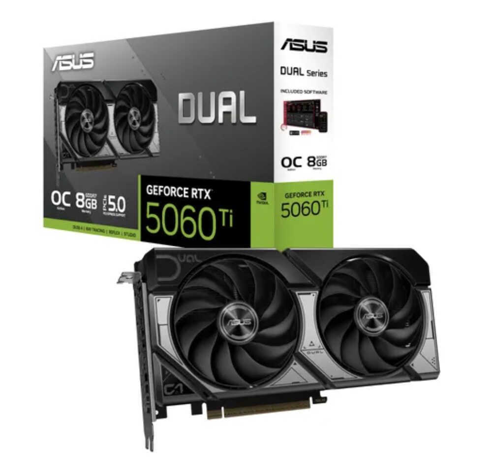 ASUS DUAL GeForce RTX 5060 Ti OC DUAL RTX5060TI O8G 8GB Grafikkarte für 329,50€ statt 368,89€