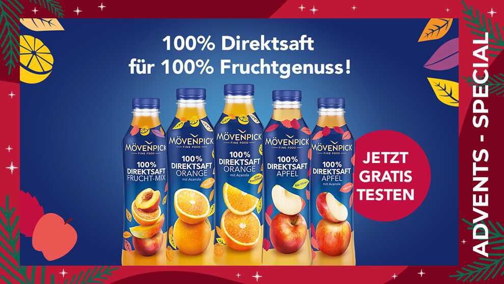 100% Cashback Mövenpick 100% Direktsaft