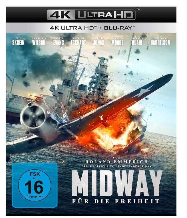 [Prime] Midway – Für die Freiheit (4K Ultra HD) + (Blu ray)   15,97€ statt 29,03€