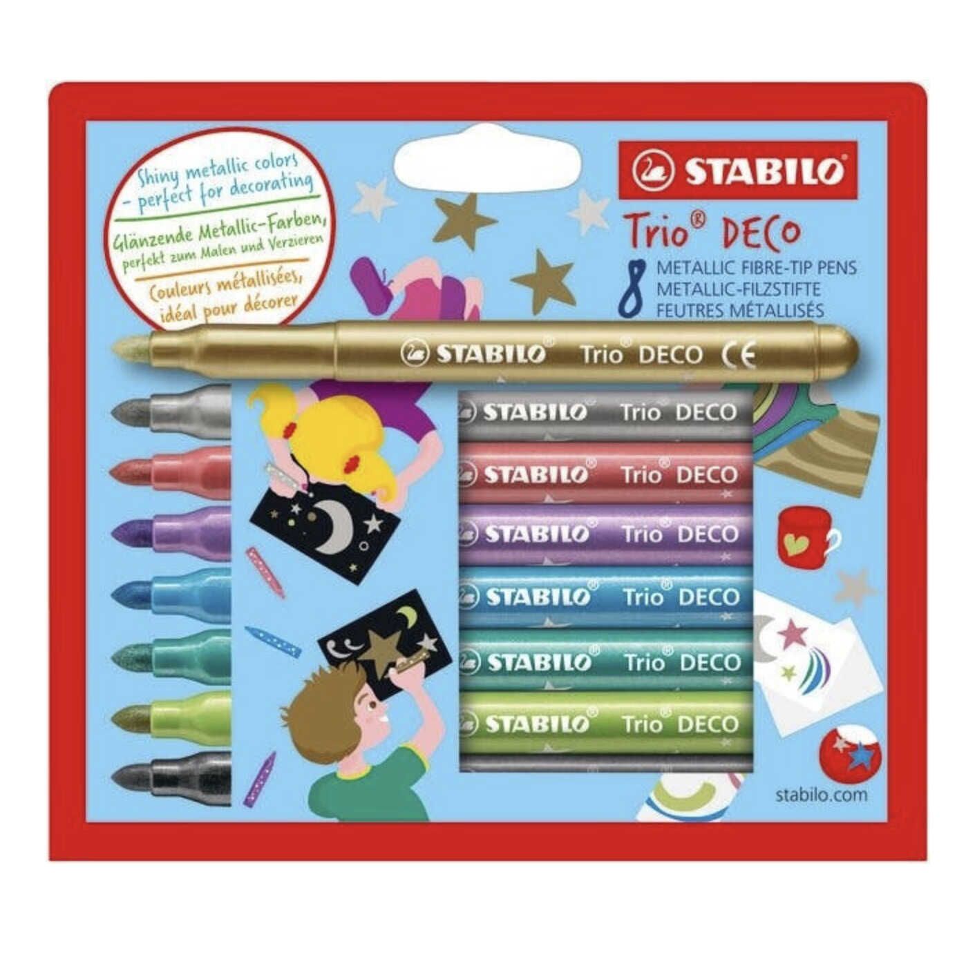 8er Pack STABILO Metallic Filzstift Trio Deco (377/8) für 5,89€ statt 9,79€