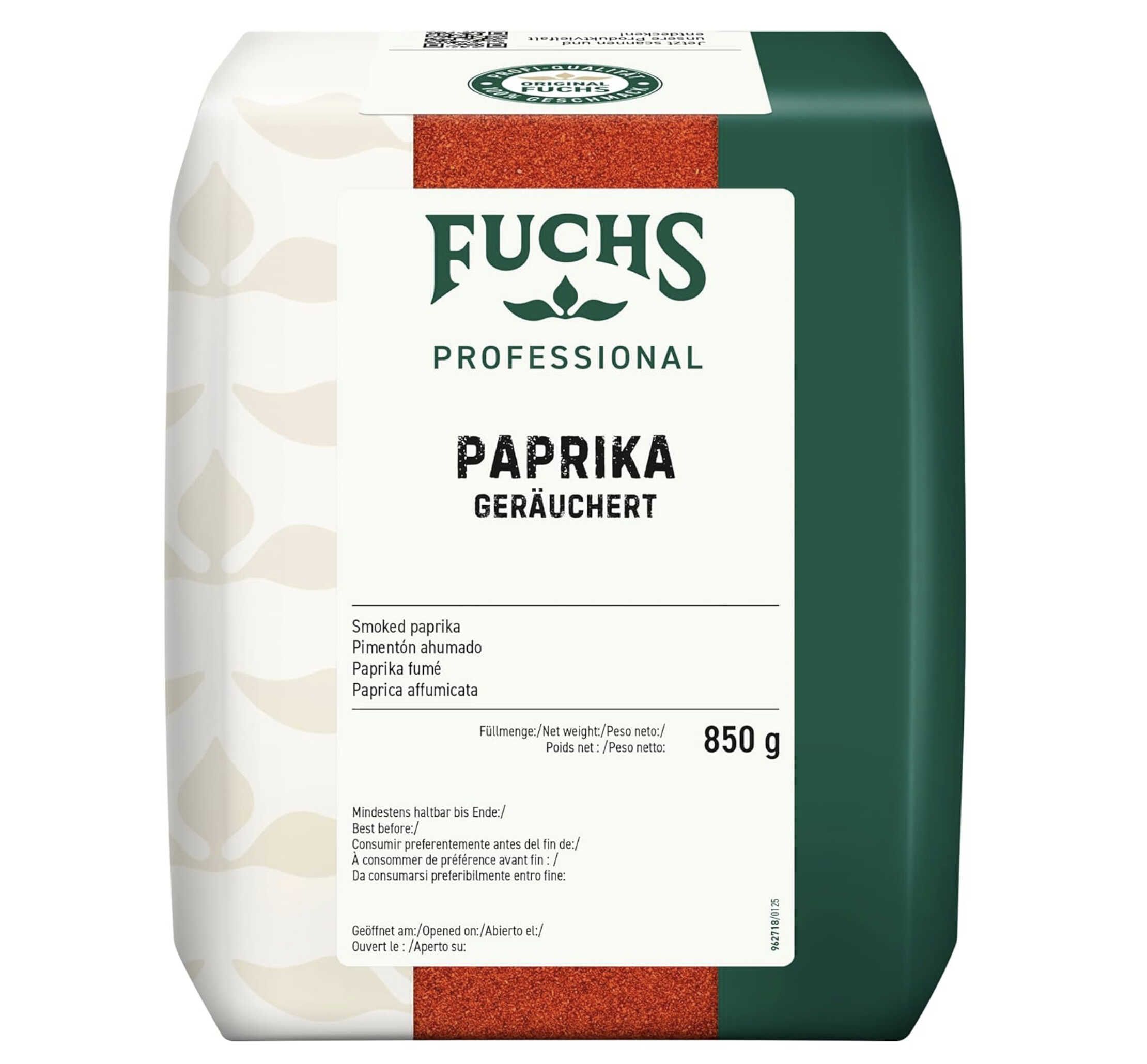 Fuchs Professional   Paprika geräuchert, 850 g für 14,76€ statt 18,99€