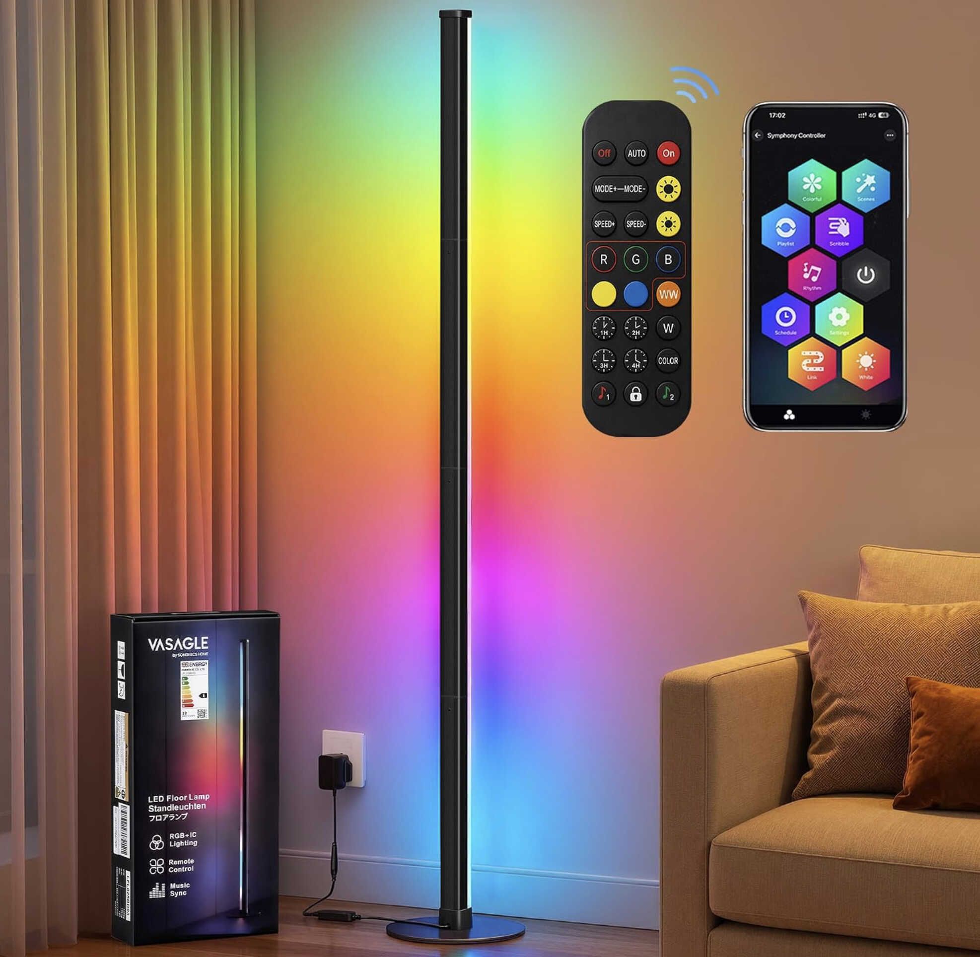 VASAGLE LED Stehlampe, RGB, Musik-Sync für 28,87€ statt 37,99€ VASAGLE LED Stehlampe, RGB, Musik Sync für 28,87€ statt 37,99€