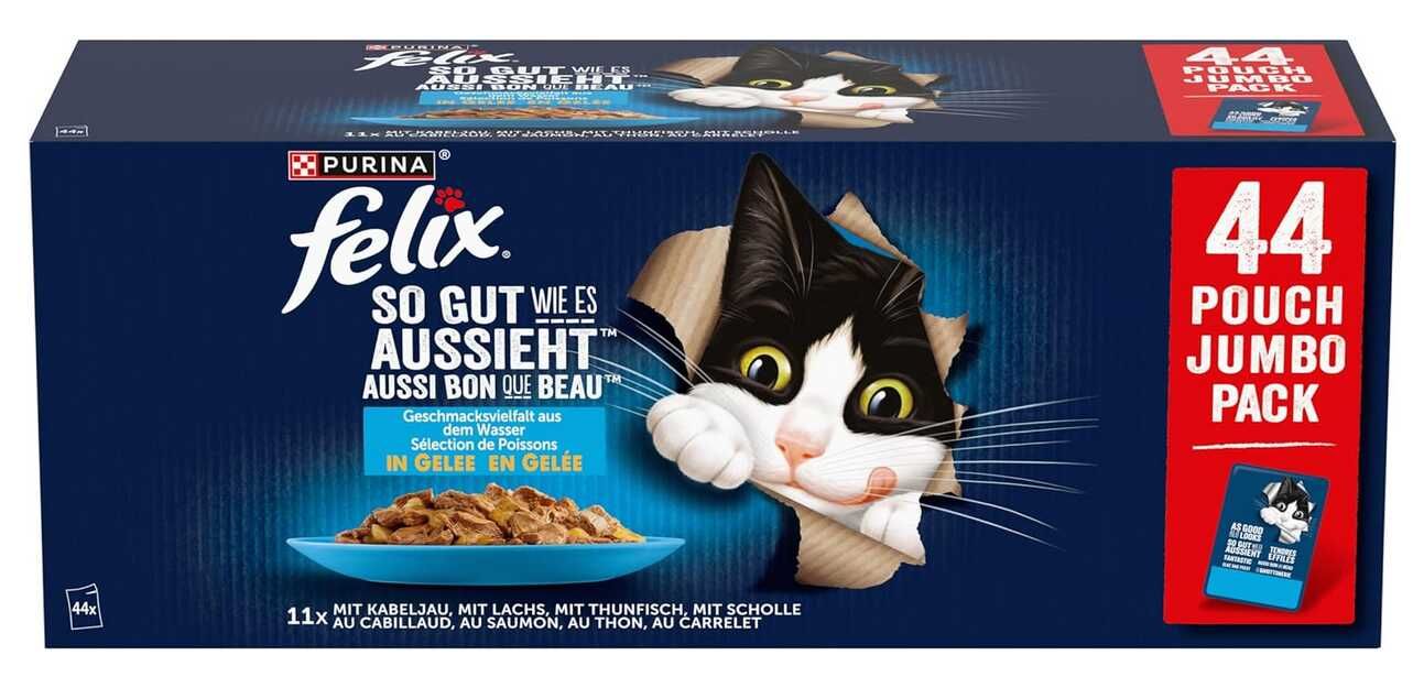 [Prime Spar Abo] Felix Katzenfutter nass in Gelee   12,67€ statt 17,78€