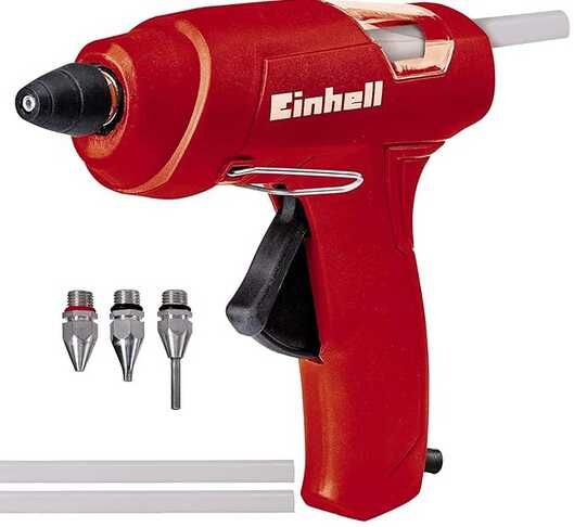 Prime   Einhell Heißklebepistole TC GG 30 (mechanischer Vorschub, Sichtfenster, Aufstellbügel, inkl. Standard , Flach , Verlängerungsdüse