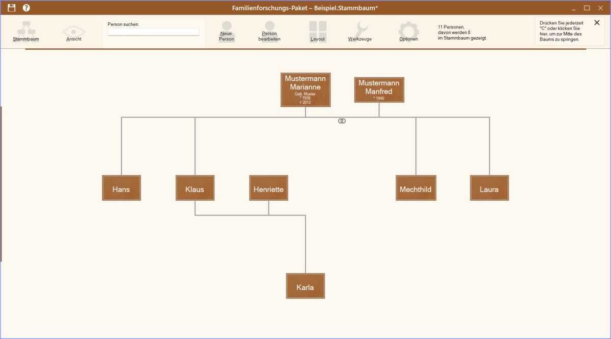 Stammbaumsoftware für kurze Zeit umsonst (Windows)