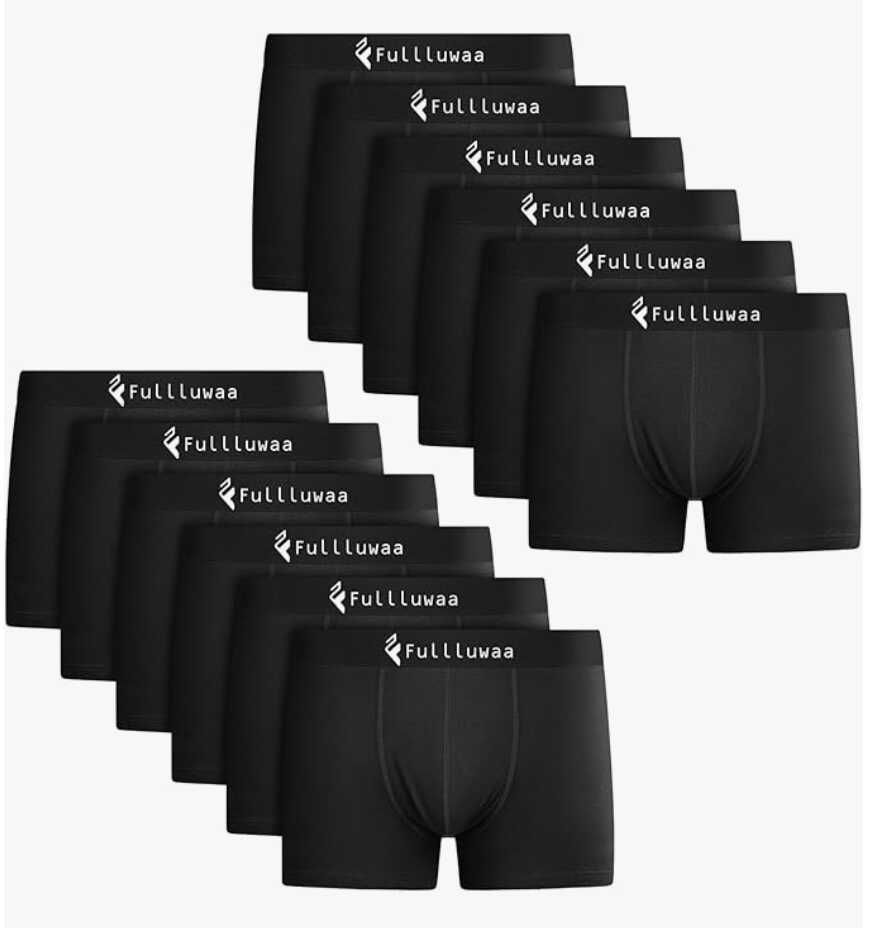 12er Pack fullluwaa Herren Boxershorts aus 95% Baumwolle für 29,72€ statt 34,99€ 12er Pack fullluwaa Herren Boxershorts aus 95% Baumwolle für 29,72€ statt 34,99€