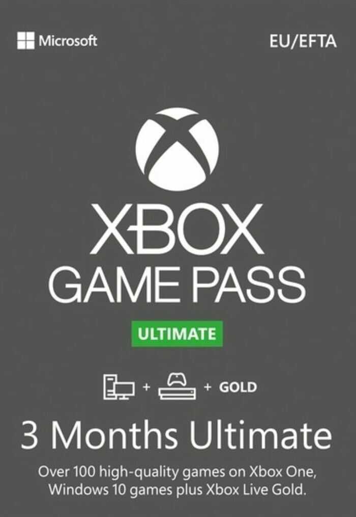 Xbox Game Pass Ultimate – 3 Monate Abonnement (Xbox One/ Windows 10) Xbox Live Key GLOBAL für 24,99€