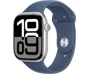 Apple Watch Series 10 GPS   46mm   Aluminium Silber   Sportarmband Denim M/L für 349,00€ PVG 409,98€ 
