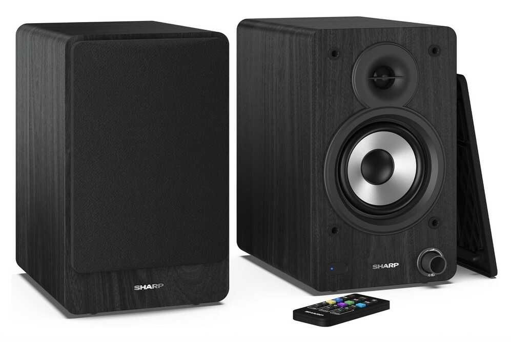 Sharp CP SS30 (Black) 2 Wege aktive Regallautsprecher 60W RMS (2 x 30W) für 76,79€ statt 91,57€