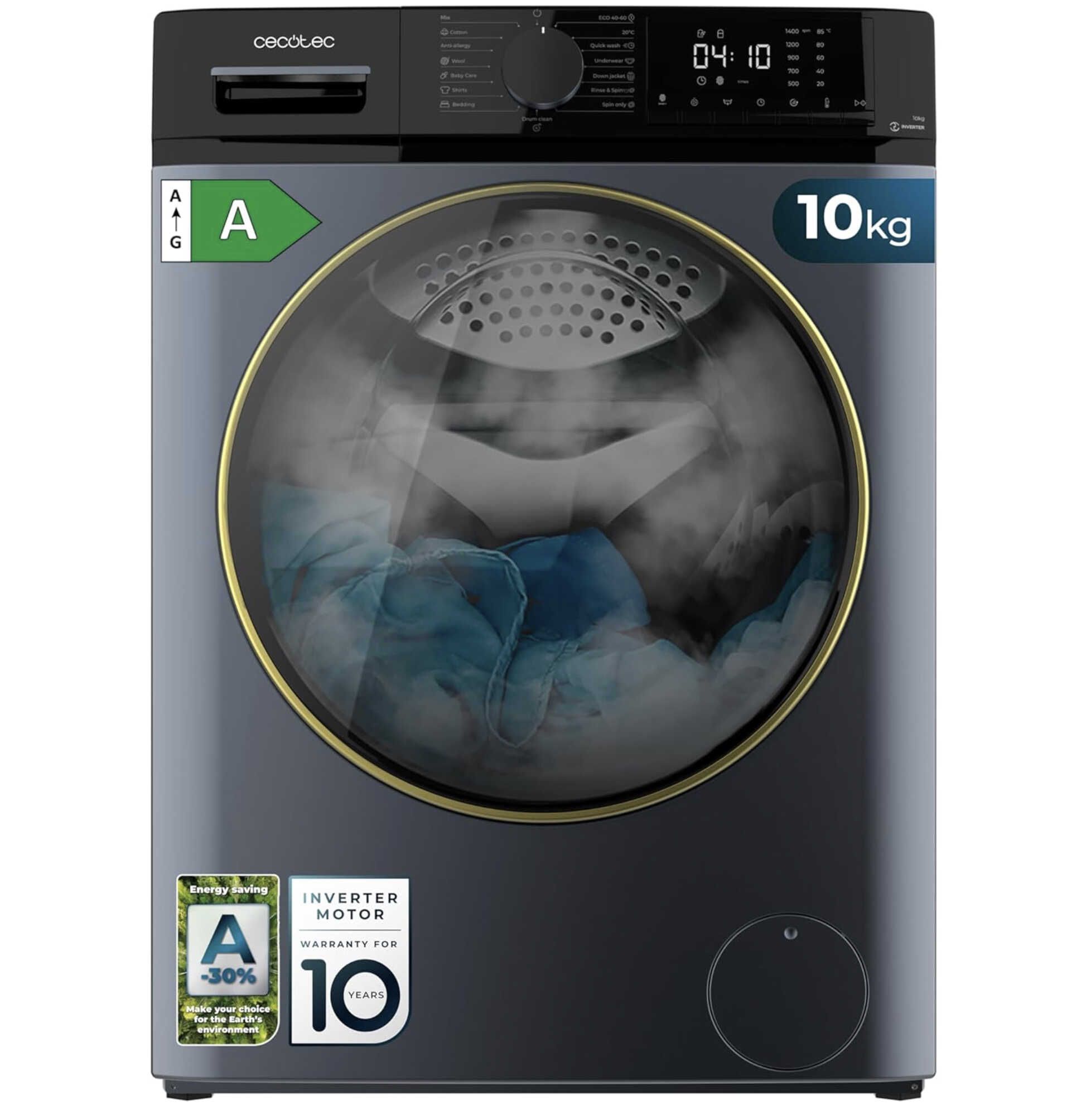 Cecotec Waschmaschine 10Kg Frontlader für 287,90€ statt 399€