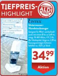 Intex Unterwasser akku Handstaubsauger zr100