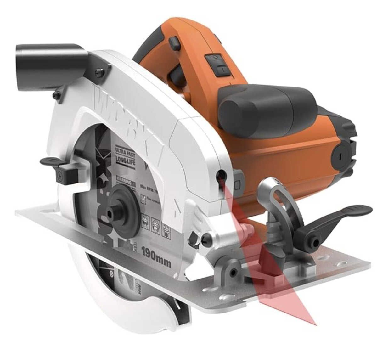 WORX WX445 Handkreissäge 1600W inkl. 190mm Sägeblatt für 80€ statt 99,90€
