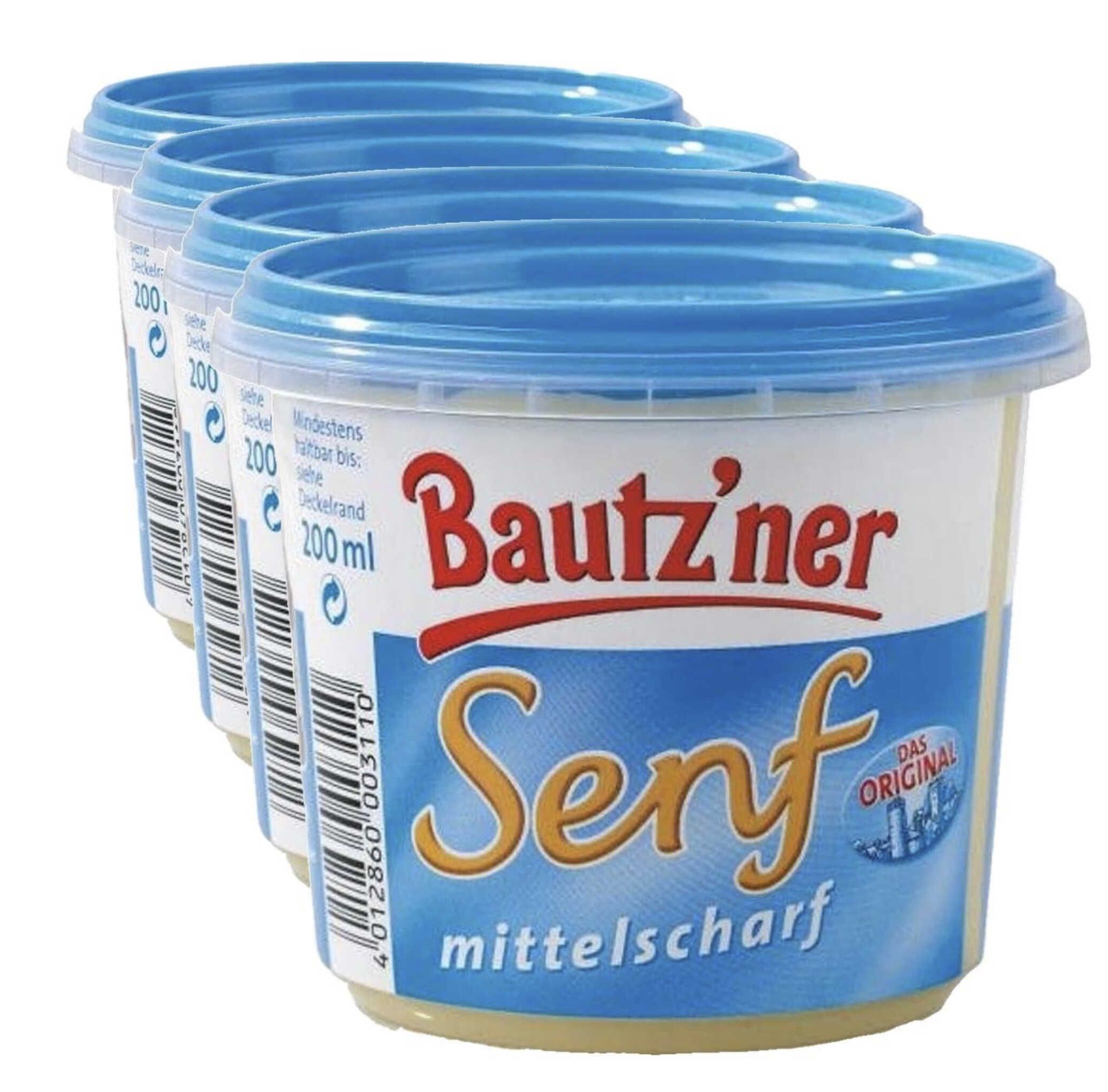 4x Bautz'ner Senf mittelscharf 200 ml für 1,96€ statt 2,29€ 4x Bautzner Senf mittelscharf 200 ml für 1,96€ statt 2,29€