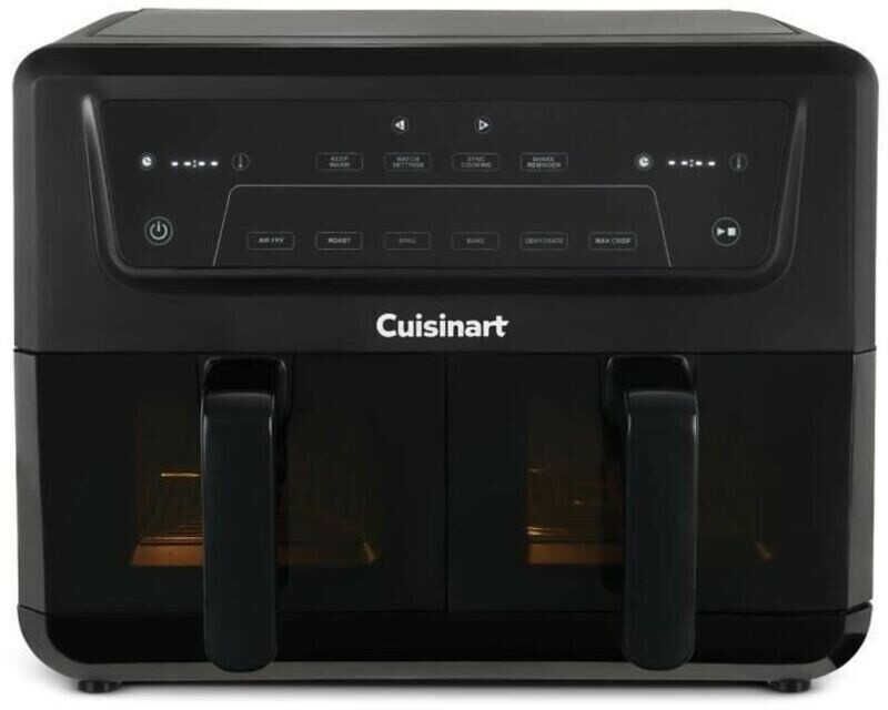 Cuisinart AFD10XBLE Heißluftfritteuse mit 2 Frittierkörbe | Schwarz | 10,4 Liter