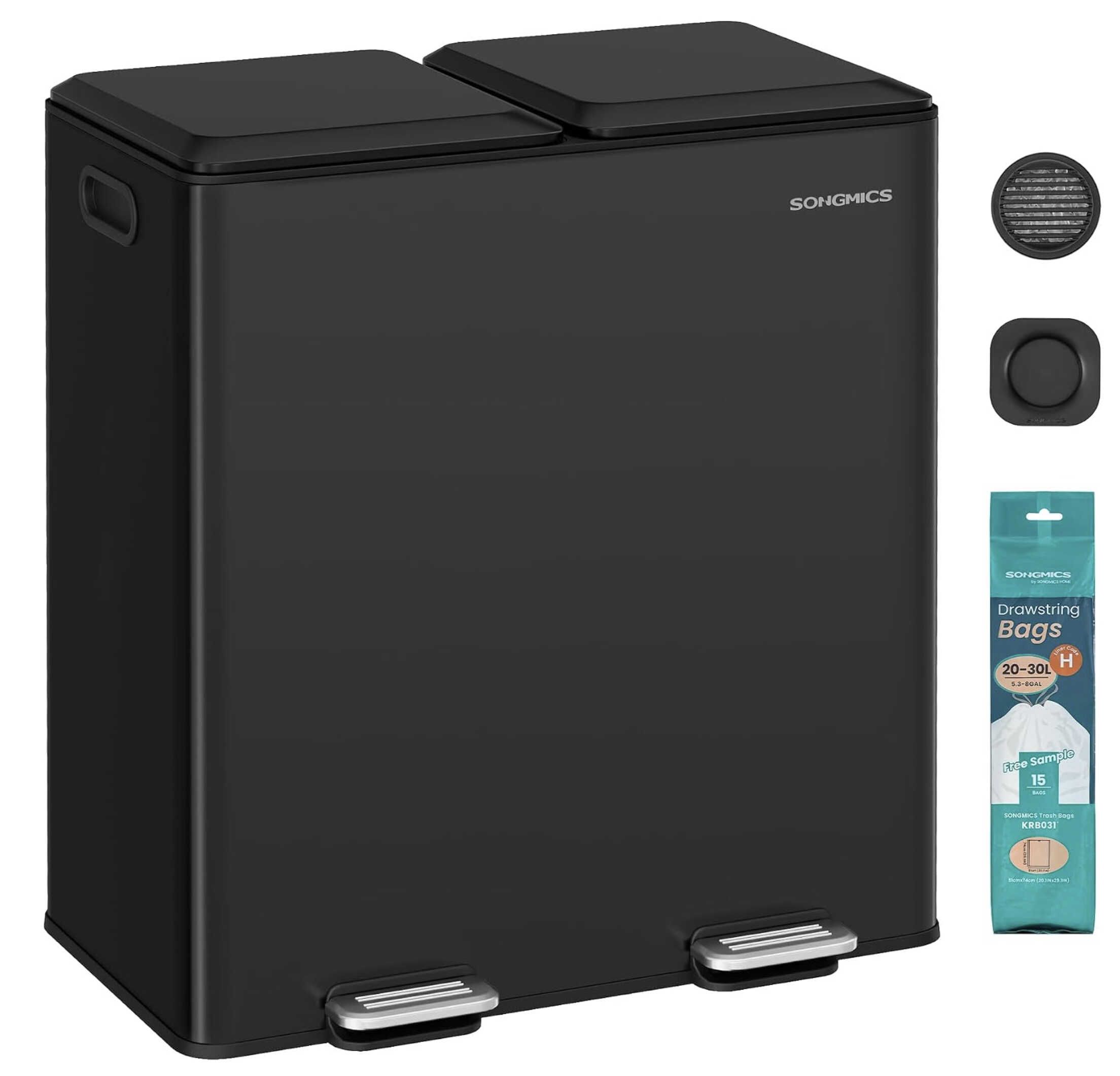 SONGMICS Mülltrennsystem mit 2 x 30 L, aus Stahl für 63,99€ statt 79,99€ SONGMICS Mülltrennsystem mit 2 x 30 L, aus Stahl für 63,99€ statt 79,99€