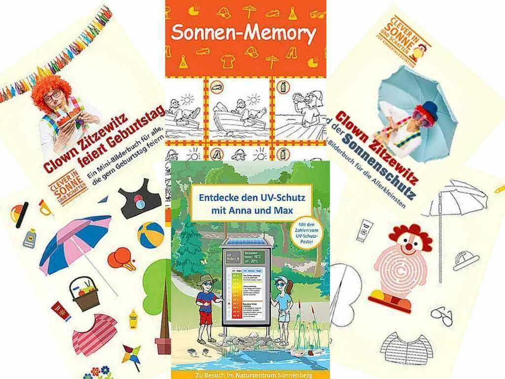 (Krebshilfe) Bilder- und Malbücher, Bastelbögen, Spiele & Kinderbücher, Buch 'Anna und Max' & 'Clown Zitzewitz' | Thema Sonnenschutz (Krebshilfe) Bilder und Malbücher, Bastelbögen, Spiele & Kinderbücher, Buch Anna und Max & Clown Zitzewitz | Thema Sonnenschutz