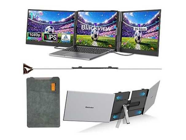 BLACKVIEW DCM6 14 Zoll Full HD Dual Portable Monitor für Laptop (5 ms Reaktionszeit ) 209€ statt 279€