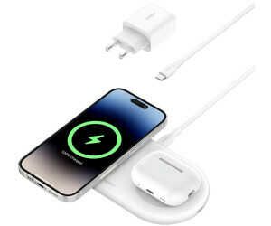 Belkin BOOST CHARGE PRO 2in1 Ladepad Qi2 15 Watt kabellos magnetisch USB C Kabel u. Netzteil weiß für  33,89€  PVG  38,29€