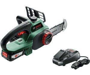 Bosch Akku Kettensäge UniversalChain 18 (Akku 2,5 Ah, Ladegerät, SDS System, Schwertlänge: 200 mm, 18 Volt System, in Kartonschachtel) für 126,40€ PVG 140,45€