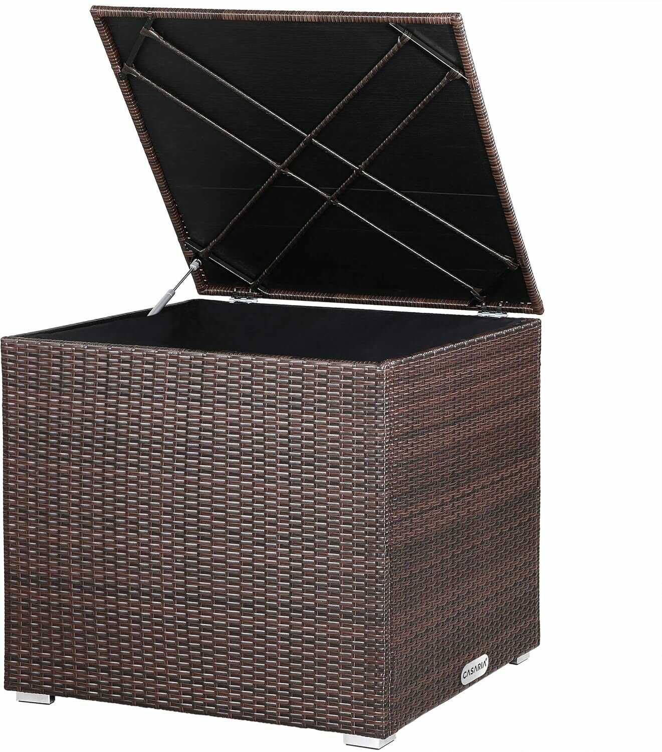 Casaria® Auflagenbox Kissenbox 318 L Garten Aufbewahrungsbox Polyrattan Braun für 110,45€ (statt 129,95€)