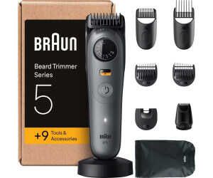Braun Barttrimmer Series 5, Elektrischer Bartschneider Herren mit 9 Zubehörteile, Ultrascharfe ProBlade Klinge für 49,99€ PVG 66,59€