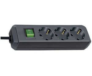 Brennenstuhl Eco Line, Steckdosenleiste 3 Fach (Mehrfachsteckdose mit erhöhtem) für 3,89€ PVG 5,49€ 