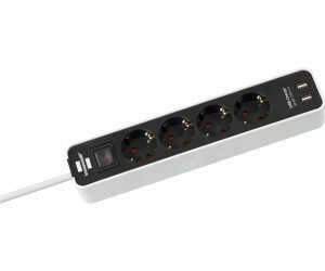 Brennenstuhl Steckdosenleiste Ecolor 4 Fach mit USB (Mehrfachstecker mit 2X USB Charger) für 9,99€ PVG 12,98€ 