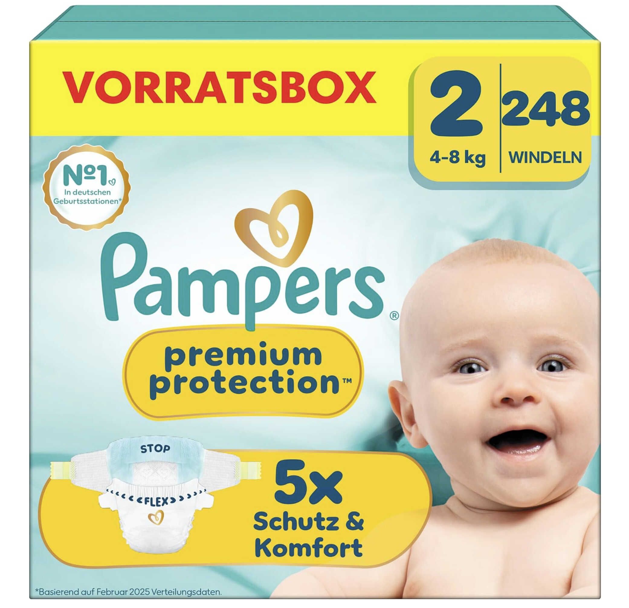 248x Pampers Premium Protection Größe 2,, 4kg-8kg für 35,64€ statt 52,38€ 248x Pampers Premium Protection Größe 2,, 4kg 8kg für 35,64€ statt 52,38€