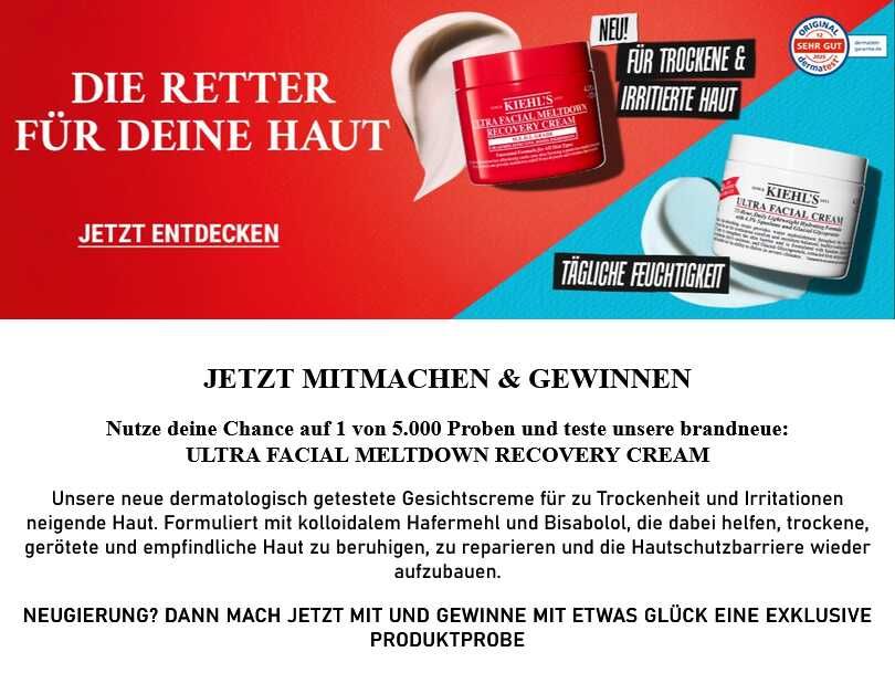 Kiehl‘s gratis testen: 5.000 Tester gesucht
