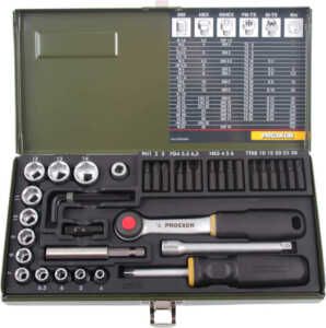 Proxxon Steckschlüsselsatz, Schraubersatz mit 1/4 Proxxon Steckschlüsselsatz, Schraubersatz mit 1/4 Umschaltratsche 39 teilig für 28,38€ statt 34,09€