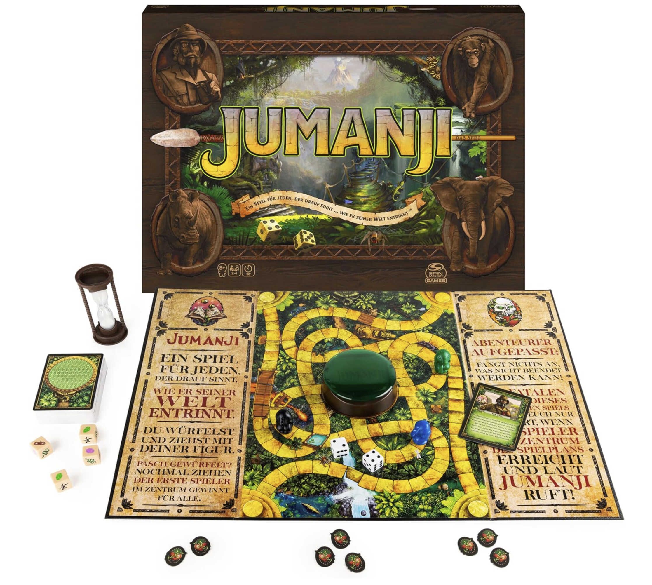 Jumanji   das actiongeladene Familienspiel für 2–4 mutige Abenteurer ab 8 Jahren für 11,99€ statt 15,29€