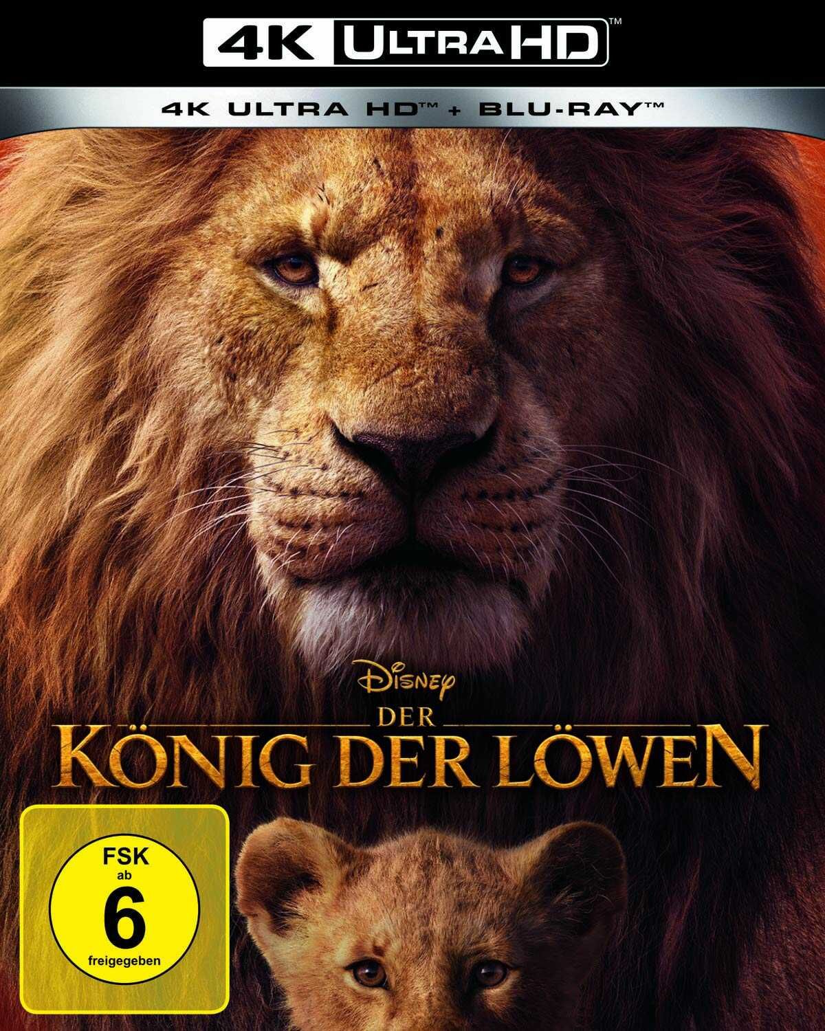 Der König der Löwen - Neuverfilmung - (4K Blu-ray + Blu-ray) 10,71€ statt 19,99€ Der König der Löwen Neuverfilmung (4K Blu ray + Blu ray) 10,71€ statt 19,99€