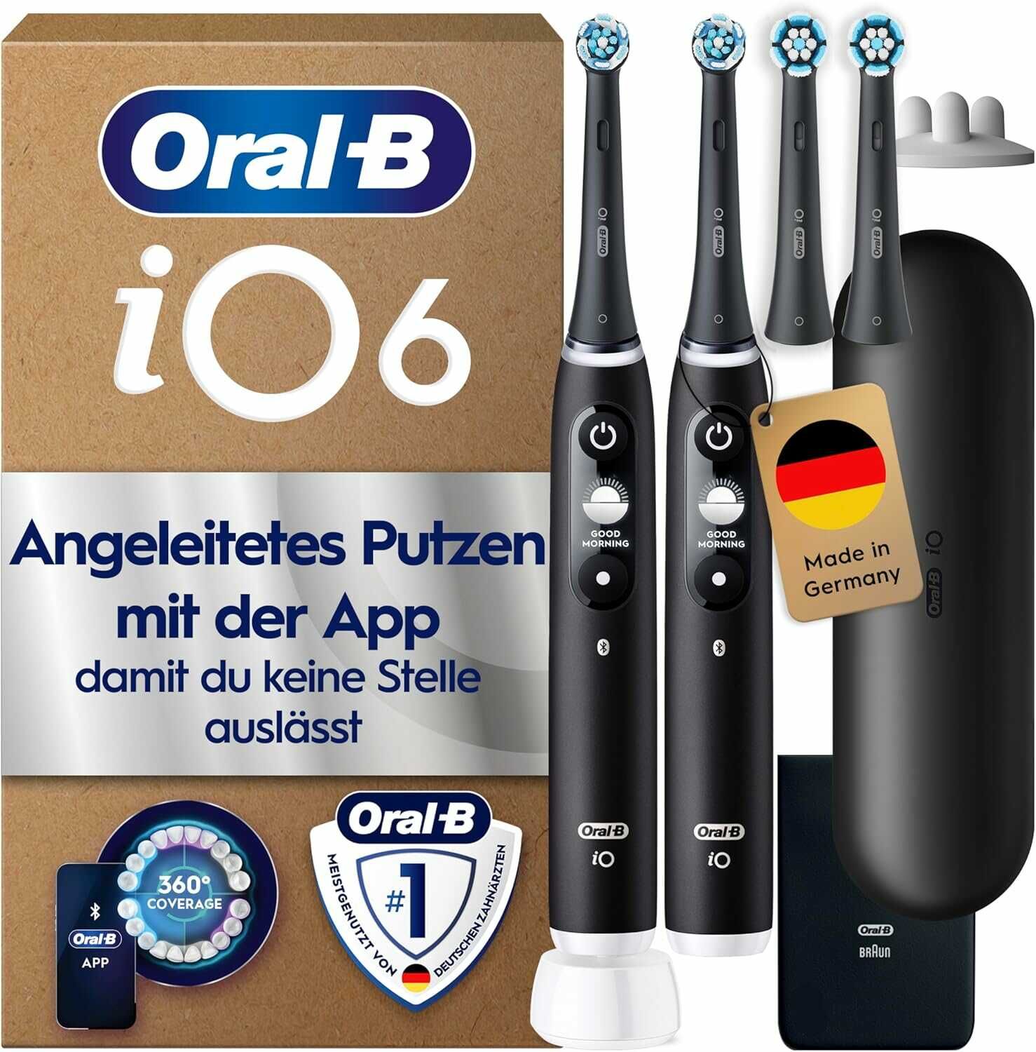 Oral-B iO Series 6 Doppelpack + 4 Aufsteckbürsten + Reiseetui 179,99€ statt 235€ Oral B iO Series 6 Doppelpack + 4 Aufsteckbürsten + Reiseetui 179,99€ statt 235€