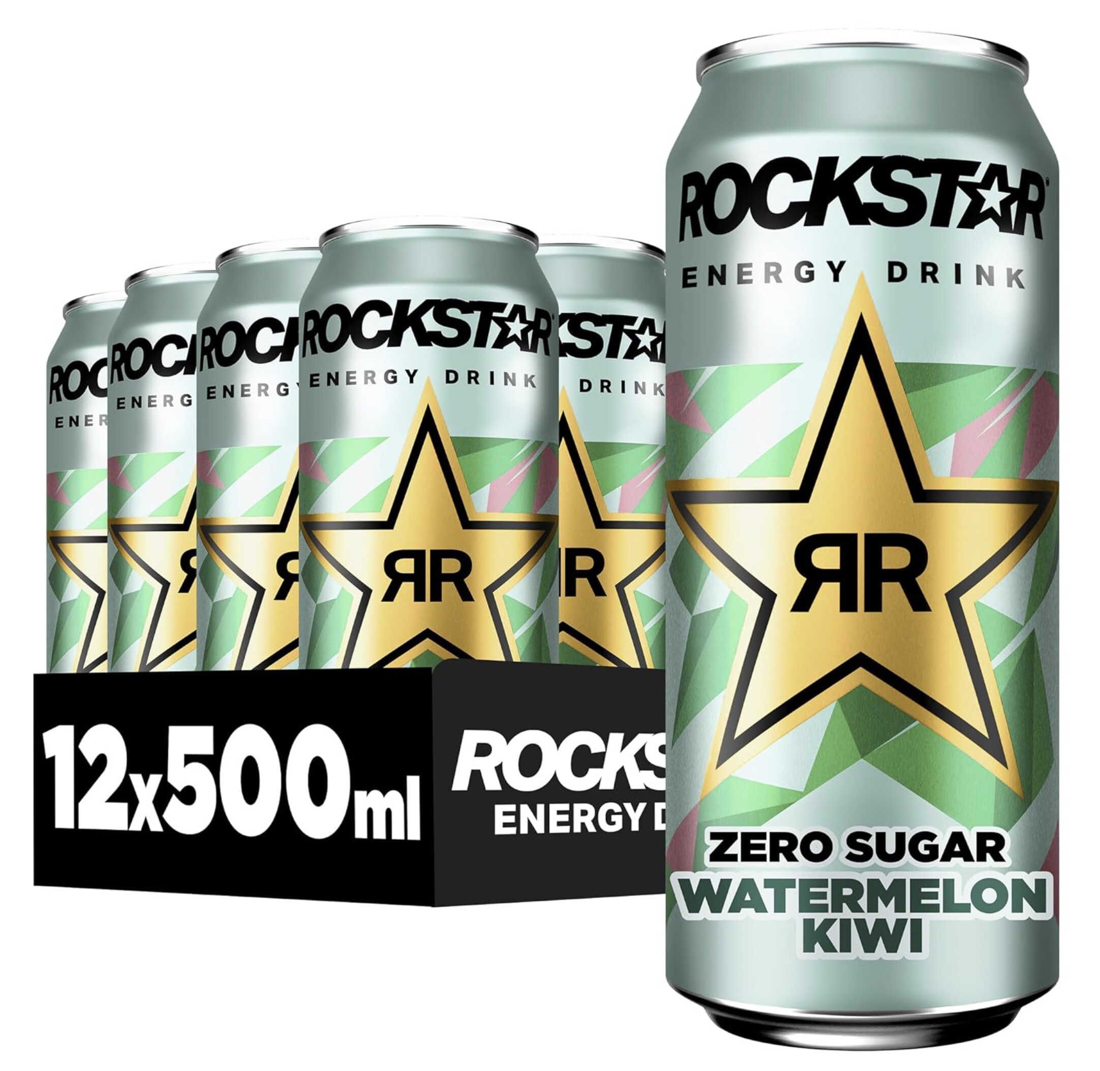 12x Rockstar Energy Drink Watermelon Kiwi Geschmack, Zero Sugar für 9€ statt 17,90€ 12x Rockstar Energy Drink Watermelon Kiwi Geschmack, Zero Sugar für 9€ statt 17,90€