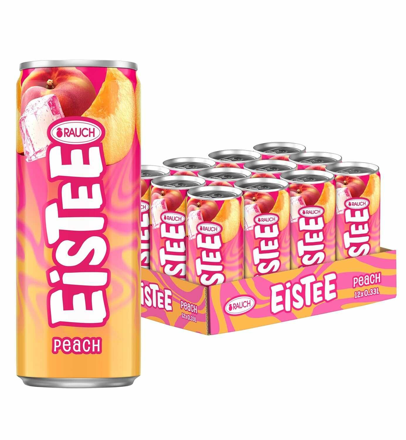 12x330ml RAUCH Eistee Peach   Erfrischendes Getränk aus Schwarztee und Hagebutte  7,77€ statt 10,68€