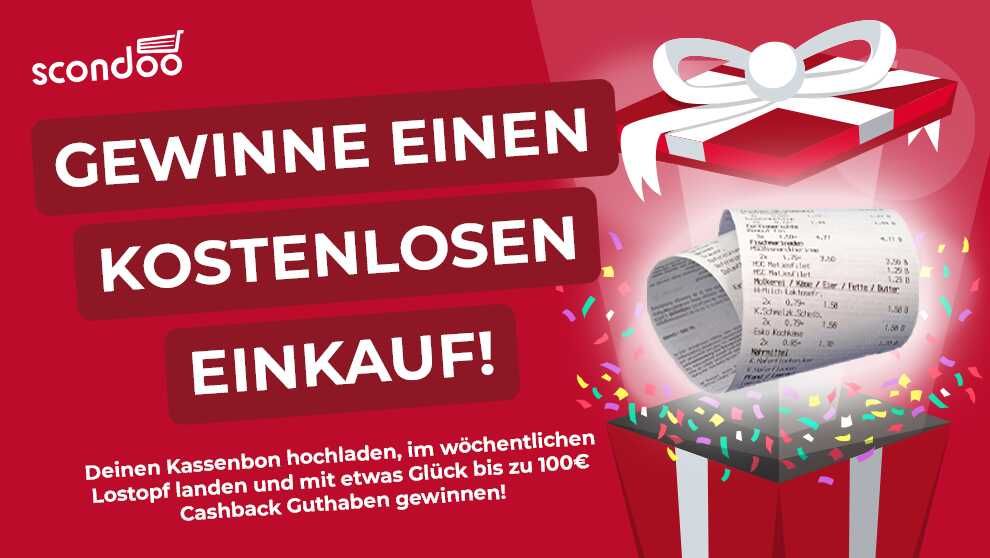 100% Cashback Kassenbon-Lotterie 100% Cashback Kassenbon Lotterie