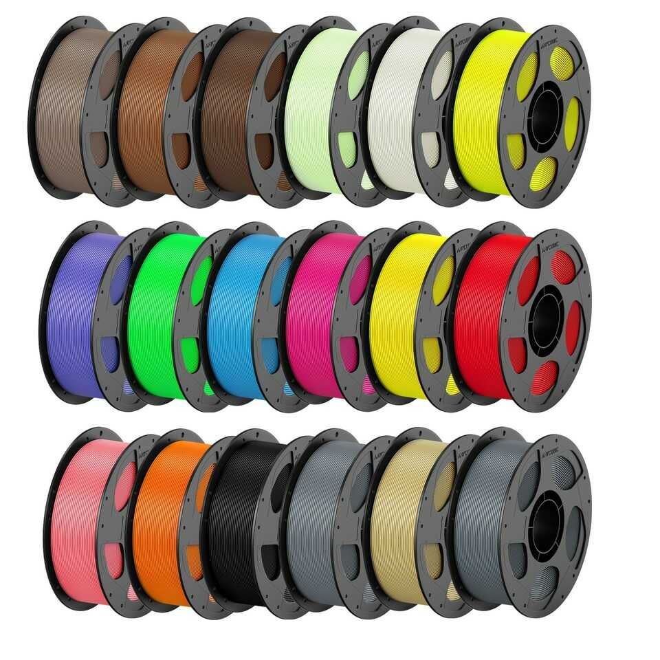 Anycubic 3D Drucker Filament, z.B. 5kg PLA schwarz für 33,60€ (6,72kg). Auch PETG u.a.