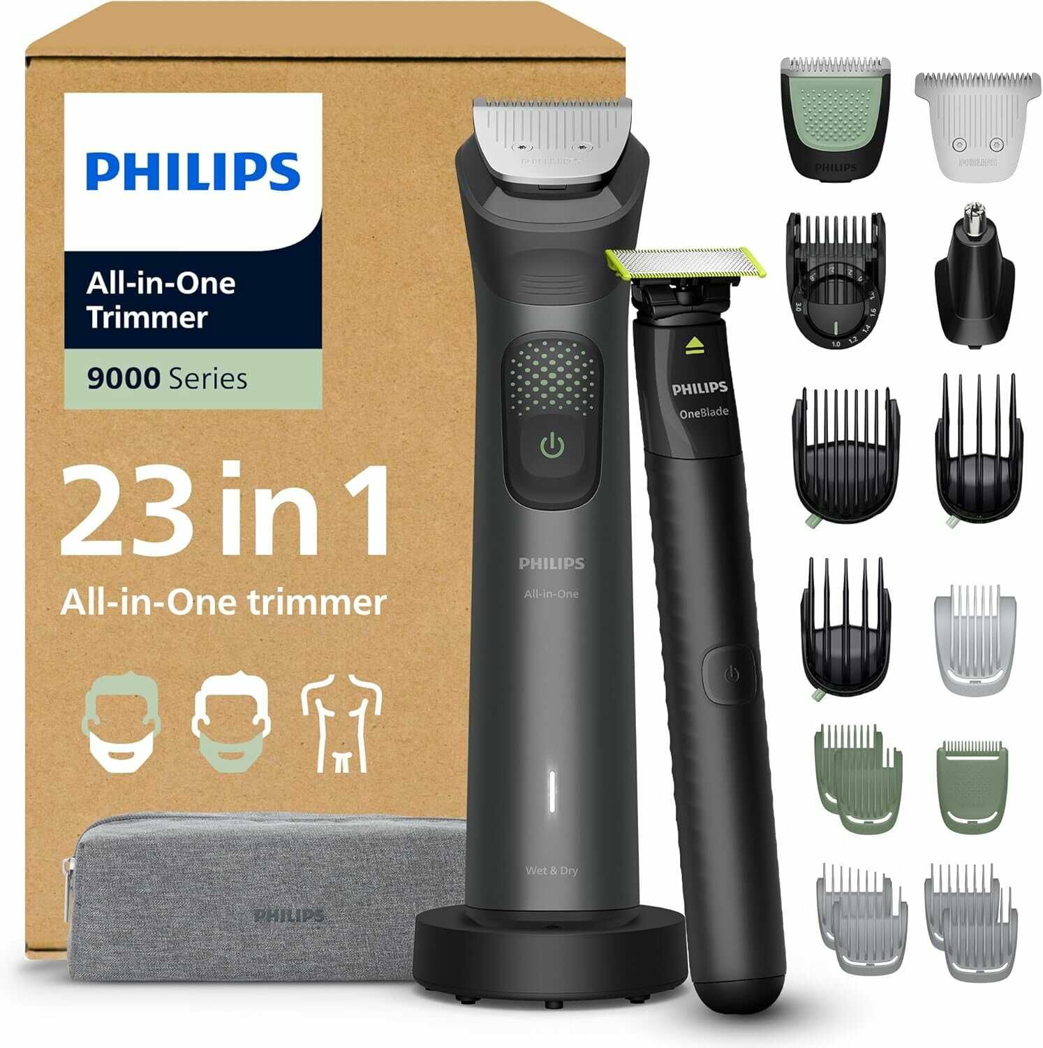 PHILIPS Multigroom Series 9000 MG9561/30 All in One 89,99€ statt 132€