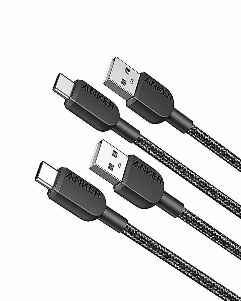 2x Anker USB C Kabel 0,9m, USB aus USB C, Geflochten, Schnellladekabel   Prime