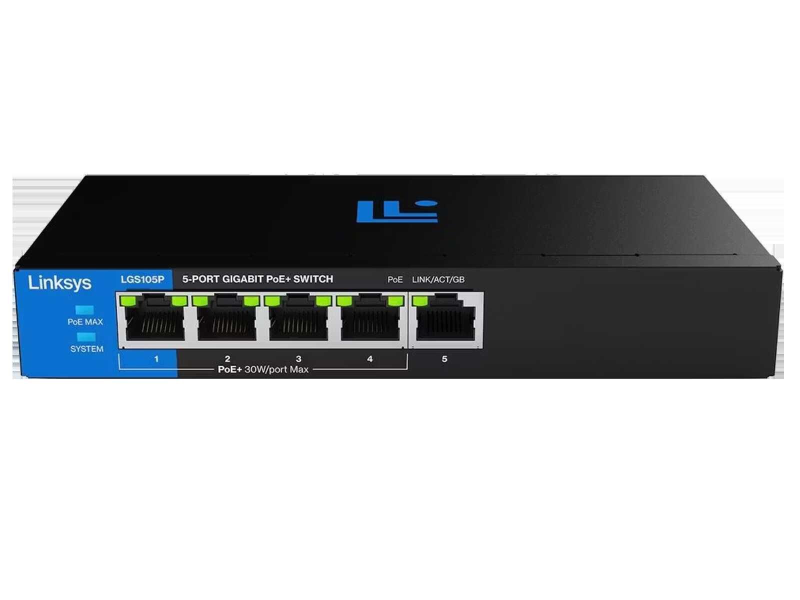 Linksys LGS105P Gigabit Switch | 5 Ports | 10 Gbps
