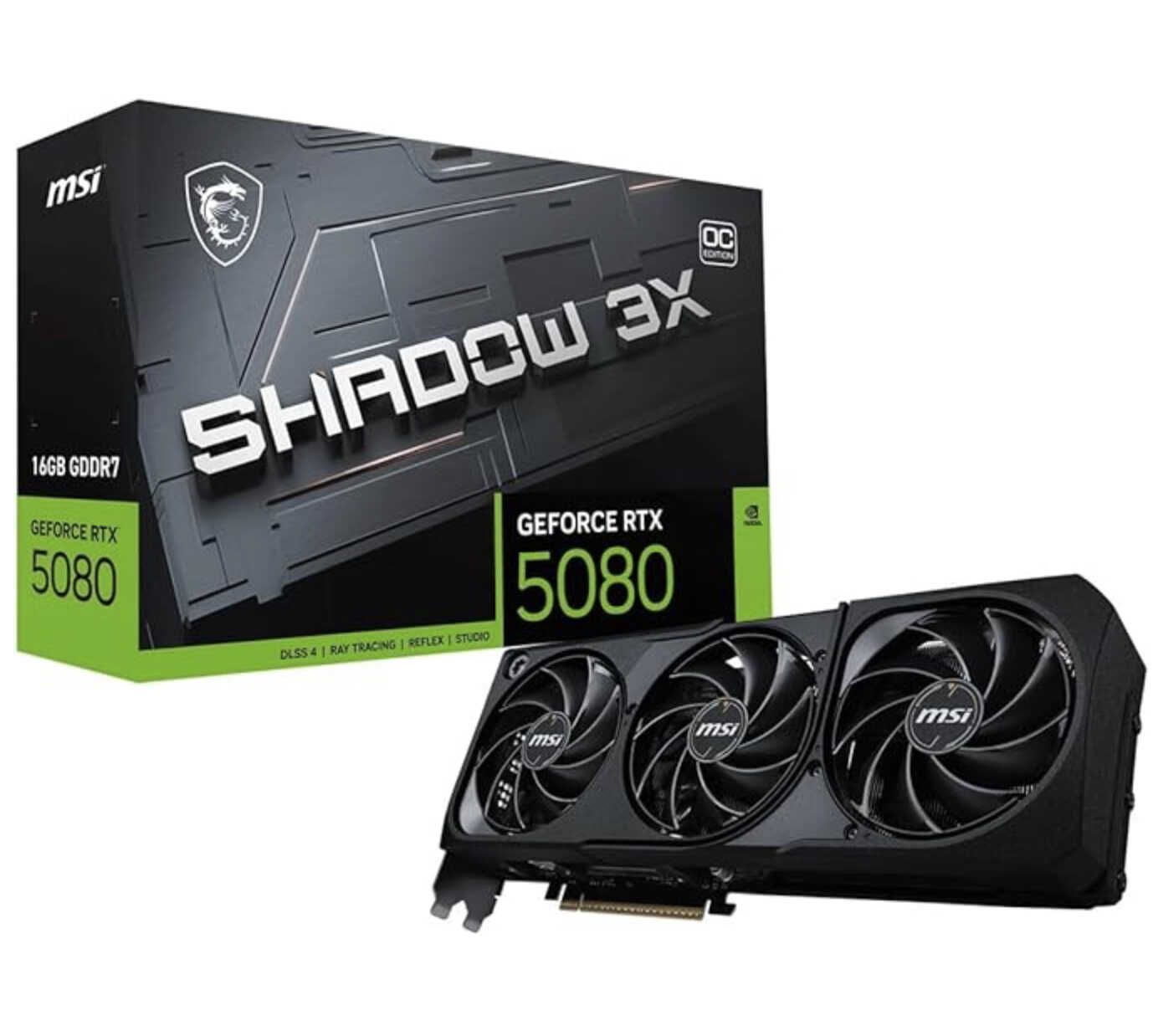MSI GeForce RTX 5080 16G SHADOW 3X OC für 1.203,99€ statt 1.282,14€