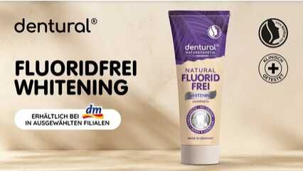 dentural Zahnpasta Natural flouridfrei Whitening, 75ml € 1,50 Cashback