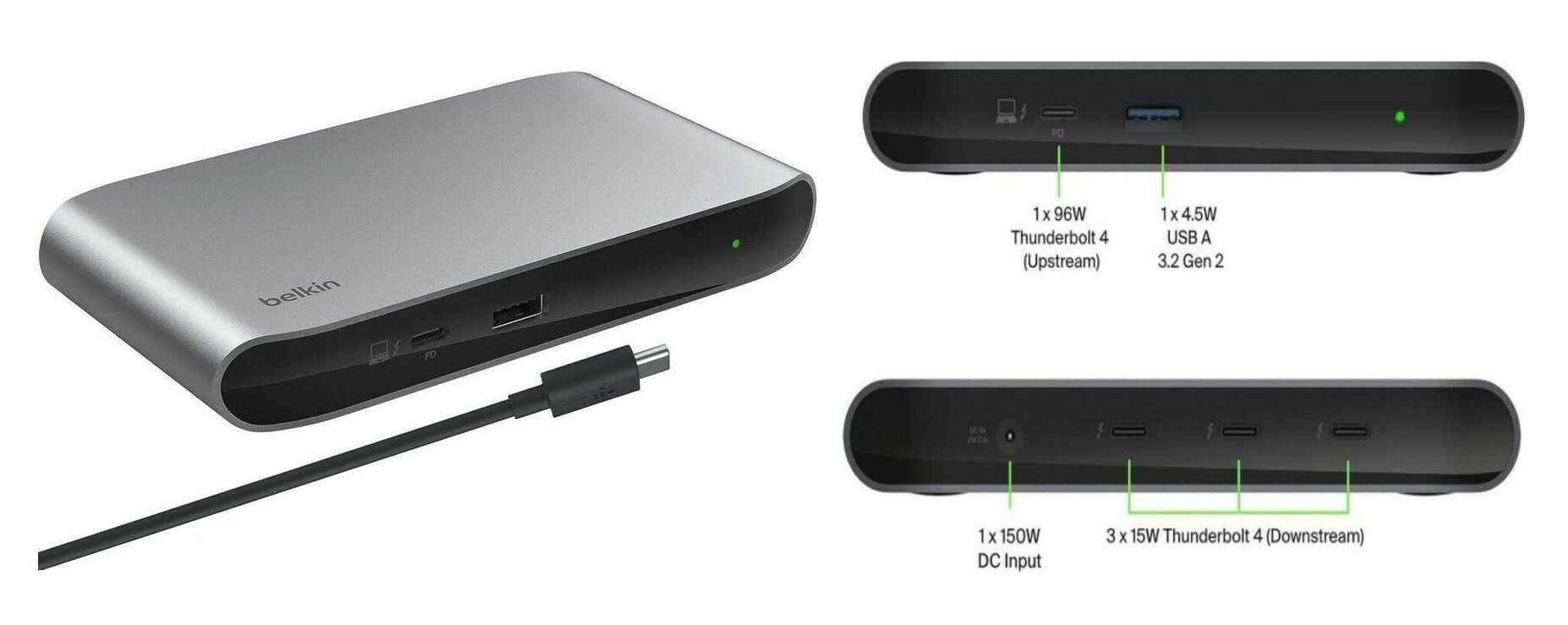 Belkin Connect Thunderbolt 4 Docking Station 5 in 1 USB C Multiport Core Hub für 125,94€ statt 159,50€