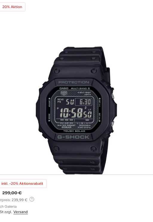 Casio GW 5000HS 1ER 196,94€ statt 239,99€