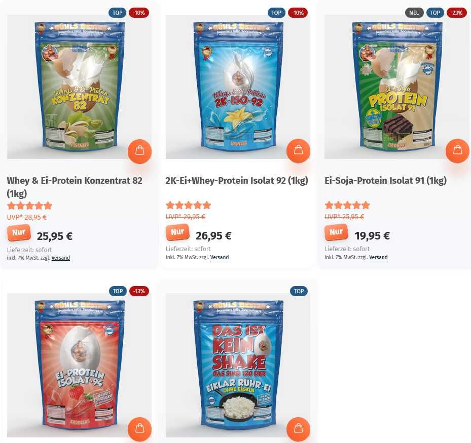 Rühl24 Ei- & Whey Isolat (1kg) ab 26,95€ + 5% Newsletter → effektiv 25,60€ statt 29,95€ Rühl24 Ei & Whey Isolat (1kg) ab 26,95€ + 5% Newsletter → effektiv 25,60€ statt 29,95€