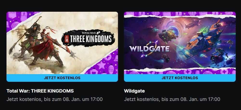 [PC] Total War: THREE KINGDOMS + Wildgate KOSTENLOS im EPIC Games Store bis 08.01.26 um 17 Uhr
