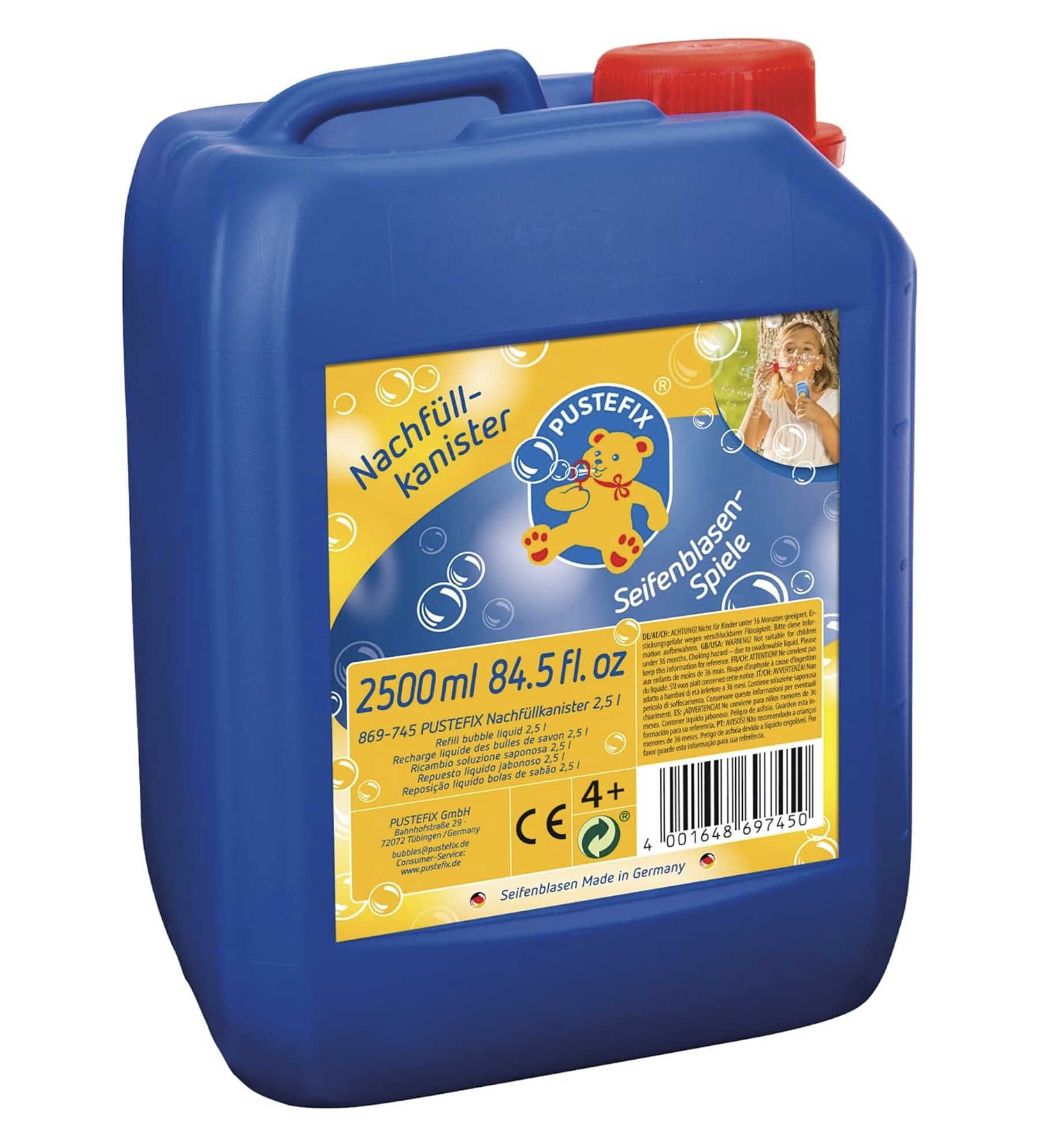 2,5 Liter PUSTEFIX Seifenblasen Nachfüllkanister für 9,99€ statt 14,82€