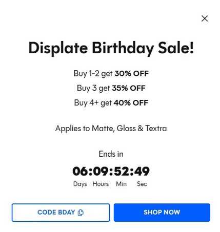 Displate Birthday Sale mit bis zu 40% Rabatt