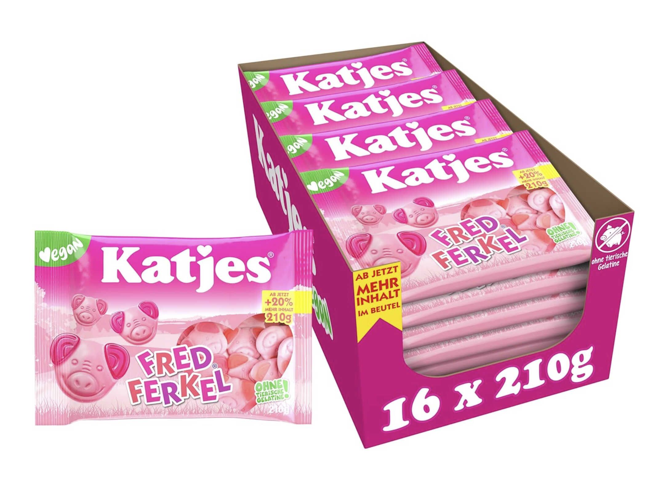 16x 210g Katjes Fred Ferkel Schaumzucker mit Fruchtgumm für 10,01€ statt 15,84€