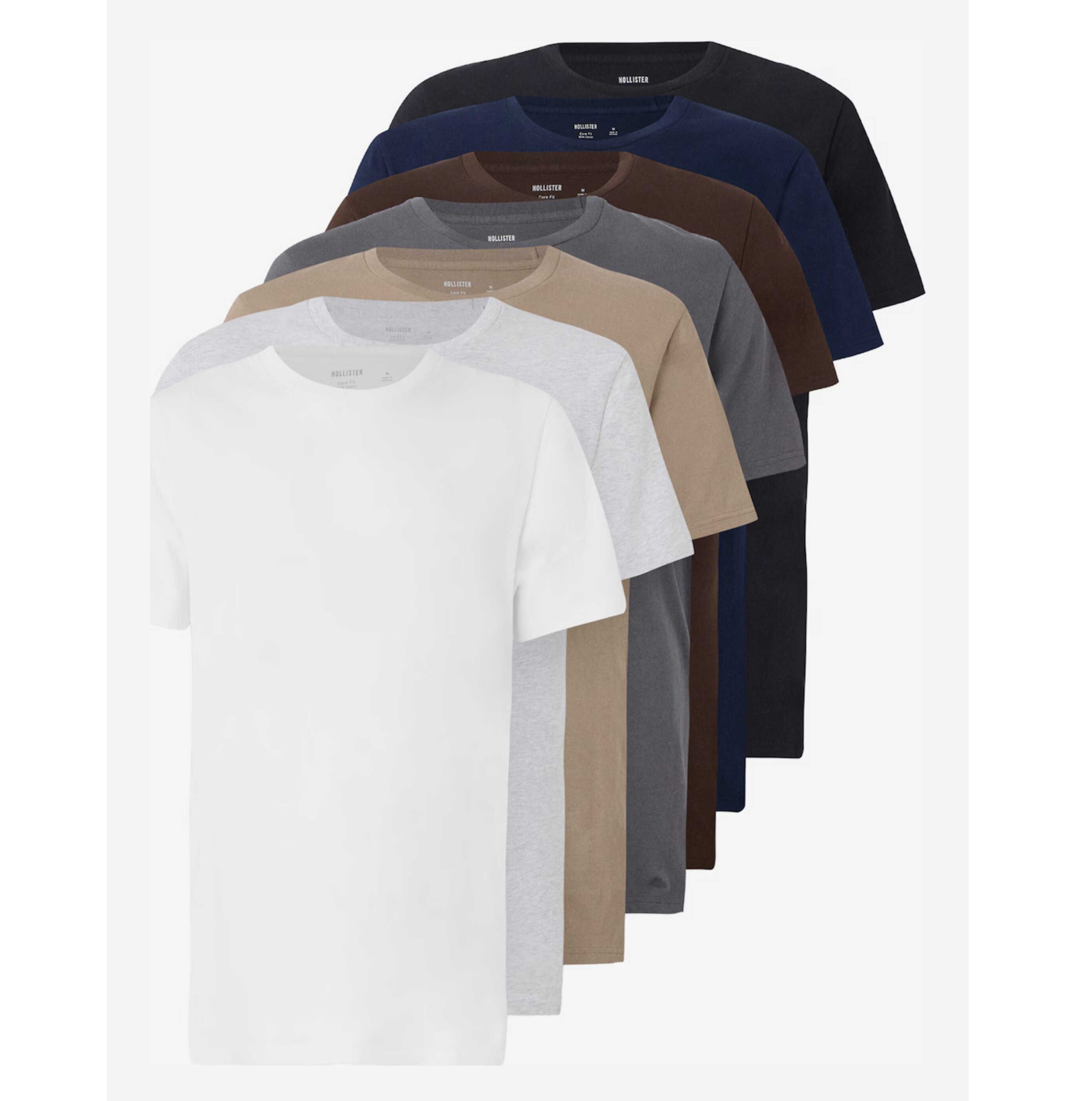 7er Pack Hollister T Shirts aus 100% Baumwolle für 47,92€ statt 59,90€